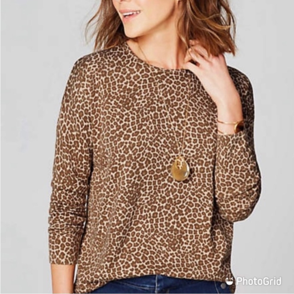 J.Jill cheetah sweatshirt
